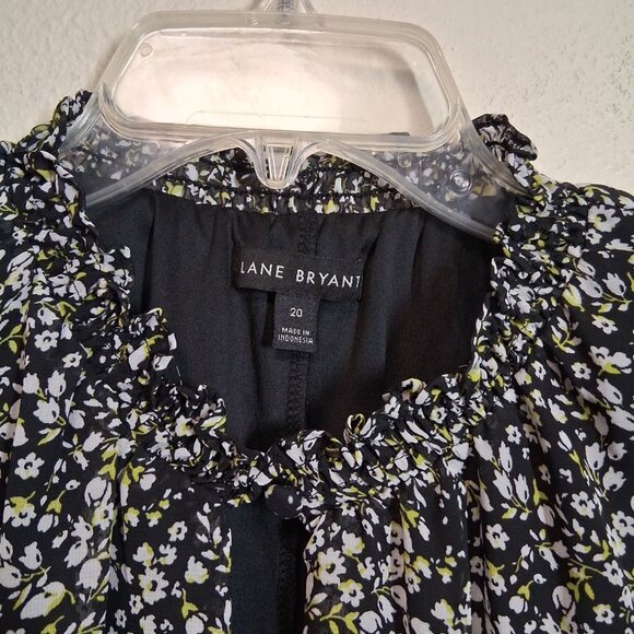 Lane Bryant Blouse Business Casual Boho Granny Office Long Sleeve Size 20 - Picture 5 of 7